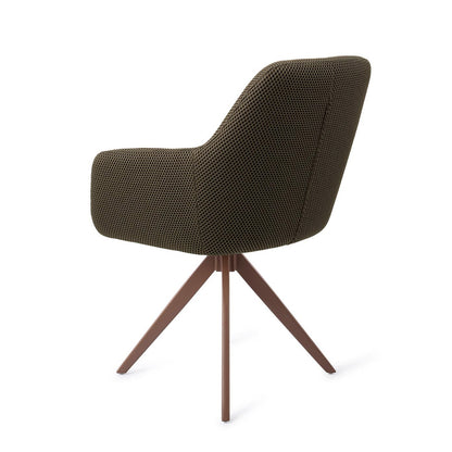 Jesper Home Hiroo Jungle Jewel Eetkamerstoel - Turn Brown - KwaliteitWonen.nl
