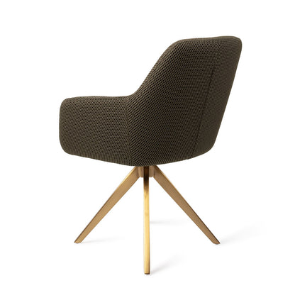 Jesper Home Hiroo Jungle Jewel Eetkamerstoel - Turn Gold - KwaliteitWonen.nl