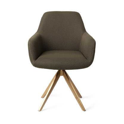 Jesper Home Hiroo Jungle Jewel Eetkamerstoel - Turn Gold - KwaliteitWonen.nl