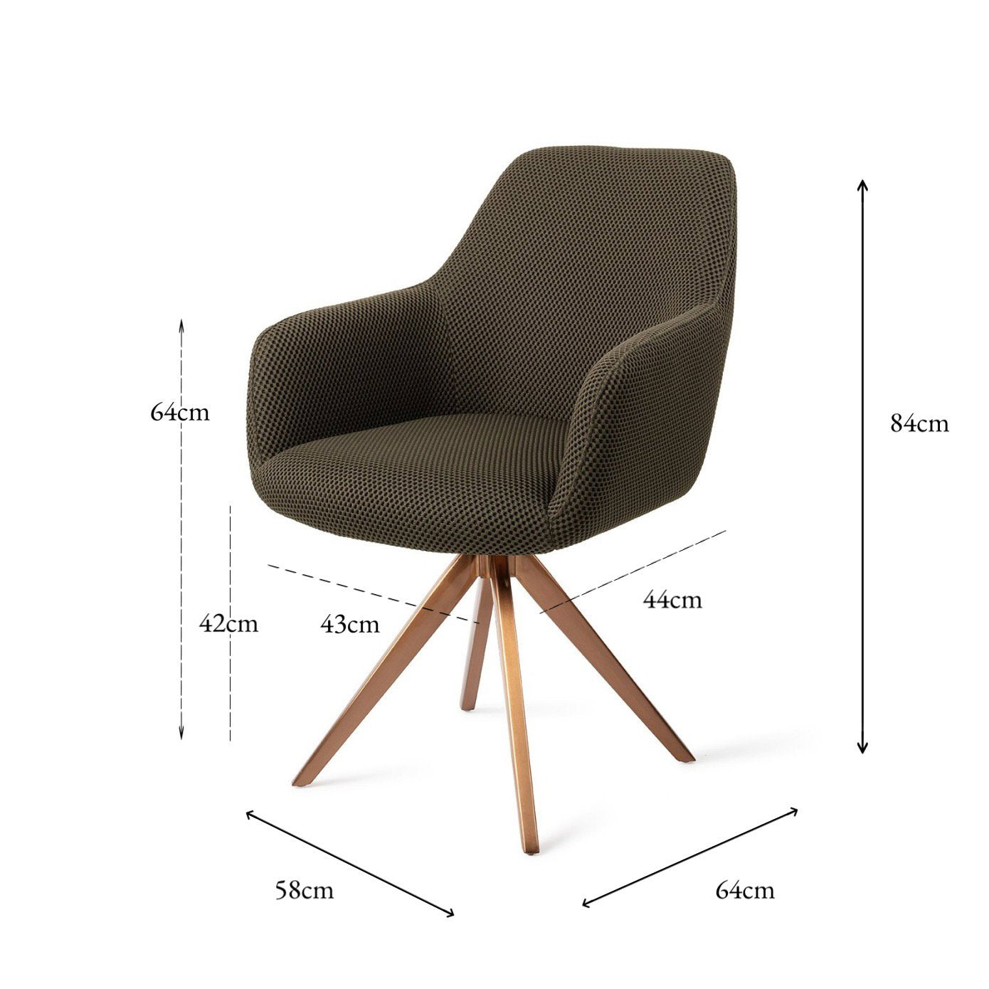 Jesper Home Hiroo Jungle Jewel Eetkamerstoel - Turn Rose - KwaliteitWonen.nl