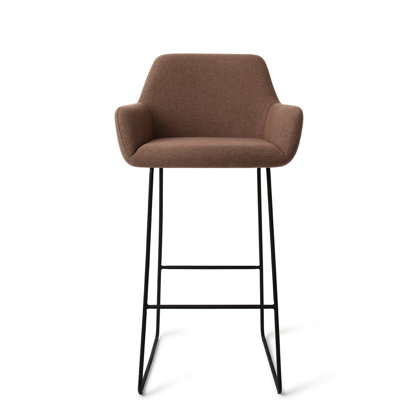 Jesper Home Hiroo Rustic Rye Barkruk - Slide Black (H) - KwaliteitWonen.nl