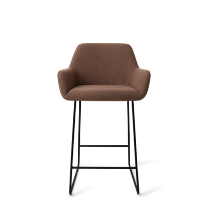 Jesper Home Hiroo Rustic Rye Barkruk - Slide Black (L) - KwaliteitWonen.nl