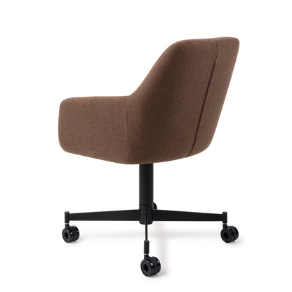 Jesper Home Hiroo Rustic Rye Eetkamerstoel - Caster Black-Kwaliteitwonen.nl