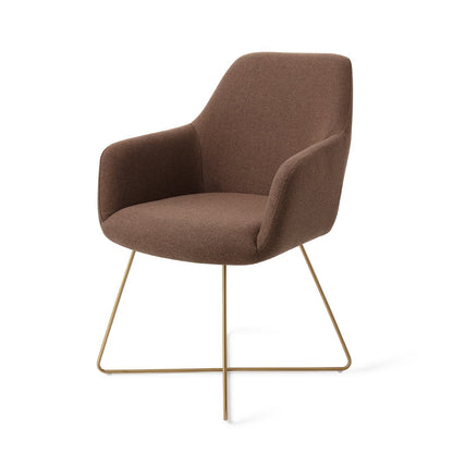 Jesper Home Hiroo Rustic Rye Eetkamerstoel - Cross Gold - KwaliteitWonen.nl
