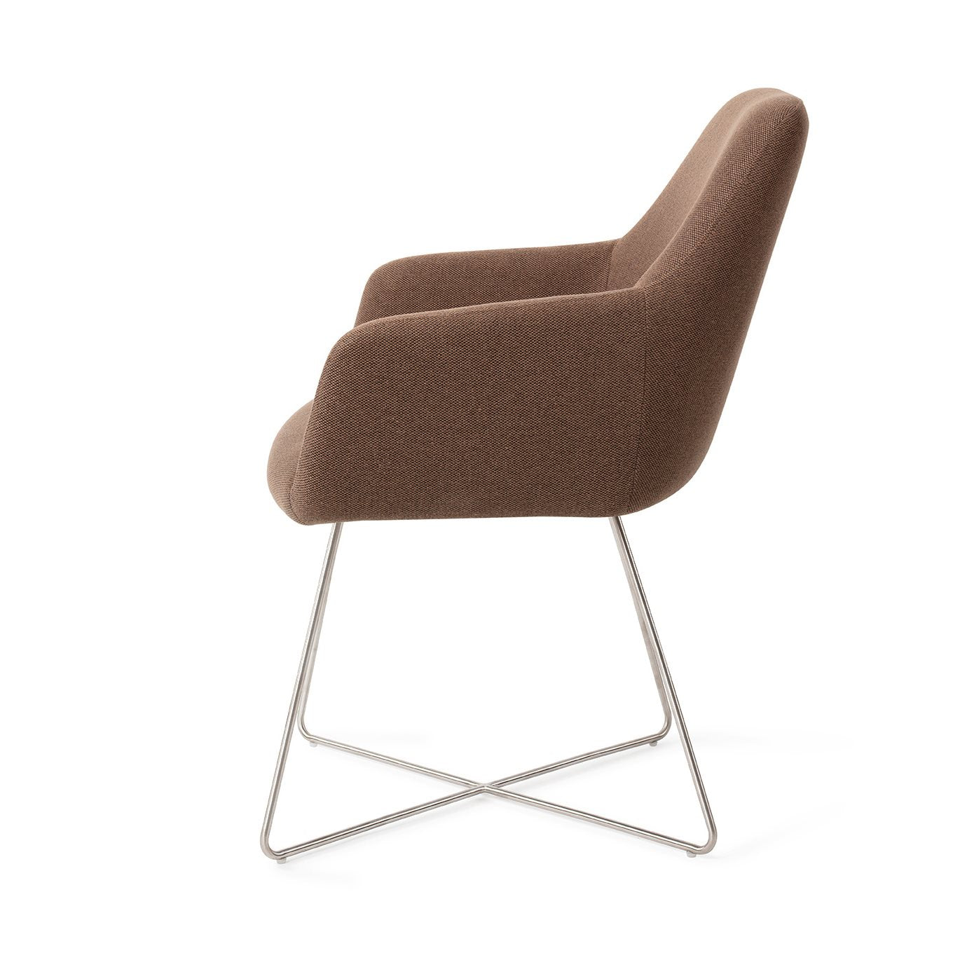 Jesper Home Hiroo Rustic Rye Eetkamerstoel - Cross Steel - KwaliteitWonen.nl