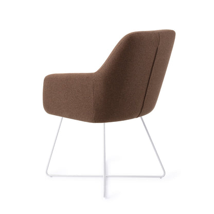Jesper Home Hiroo Rustic Rye Eetkamerstoel - Cross White - KwaliteitWonen.nl