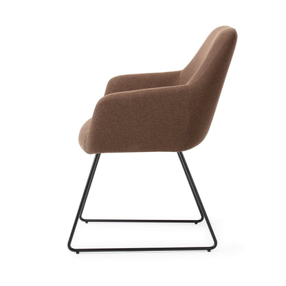 Jesper Home Hiroo Rustic Rye Eetkamerstoel - Slide Black - KwaliteitWonen.nl