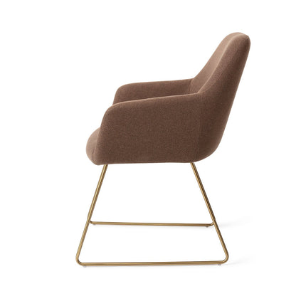 Jesper Home Hiroo Rustic Rye Eetkamerstoel - Slide Gold - KwaliteitWonen.nl