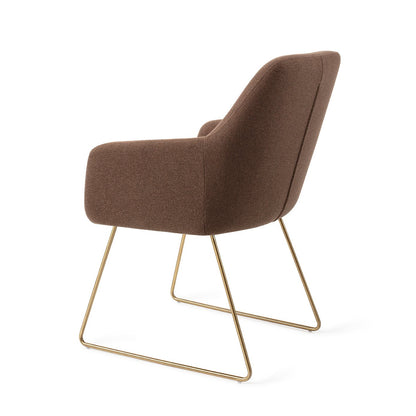 Jesper Home Hiroo Rustic Rye Eetkamerstoel - Slide Gold - KwaliteitWonen.nl