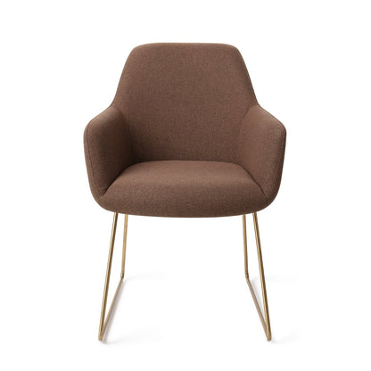 Jesper Home Hiroo Rustic Rye Eetkamerstoel - Slide Gold - KwaliteitWonen.nl
