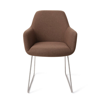 Jesper Home Hiroo Rustic Rye Eetkamerstoel - Slide Steel - KwaliteitWonen.nl