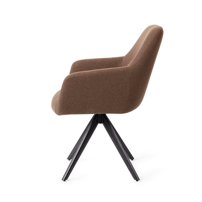 Jesper Home Hiroo Rustic Rye Eetkamerstoel - Turn Black - KwaliteitWonen.nl