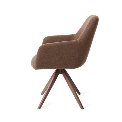 Jesper Home Hiroo Rustic Rye Eetkamerstoel - Turn Brown - KwaliteitWonen.nl
