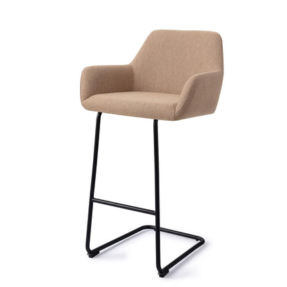 Jesper Home Hiroo Whisper Wheat Barkruk - Arch Black (H) - KwaliteitWonen.nl