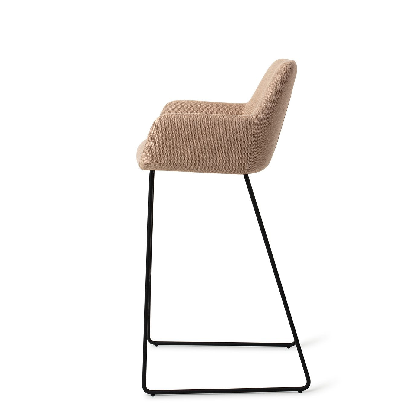 Jesper Home Hiroo Whisper Wheat Barkruk - Slide Black (H) - KwaliteitWonen.nl