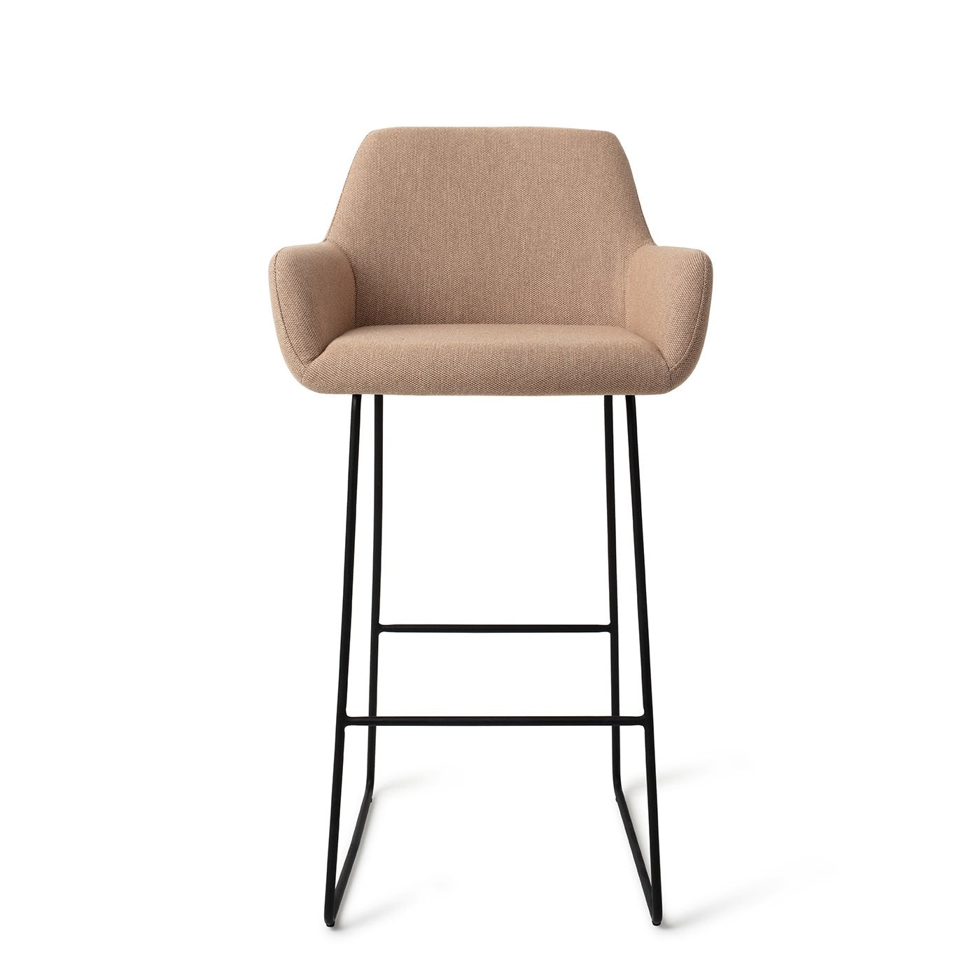 Jesper Home Hiroo Whisper Wheat Barkruk - Slide Black (H) - KwaliteitWonen.nl