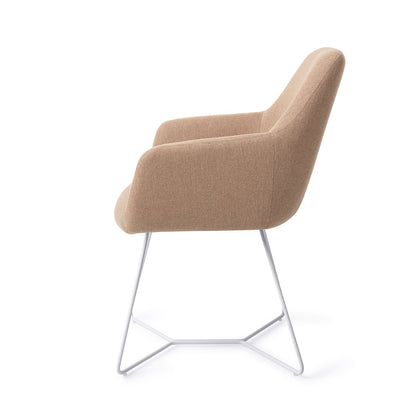 Jesper Home Hiroo Whisper Wheat Eetkamerstoel - Beehive White - KwaliteitWonen.nl