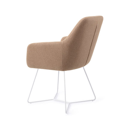 Jesper Home Hiroo Whisper Wheat Eetkamerstoel - Beehive White - KwaliteitWonen.nl