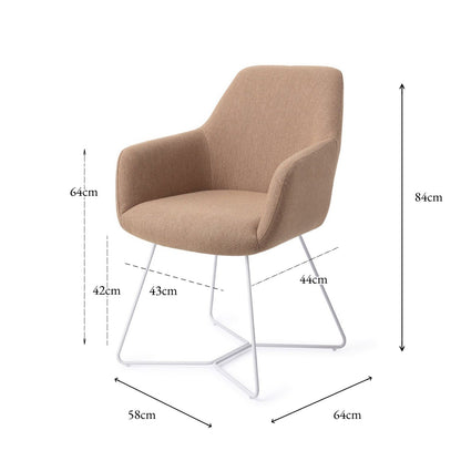 Jesper Home Hiroo Whisper Wheat Eetkamerstoel - Beehive White - KwaliteitWonen.nl