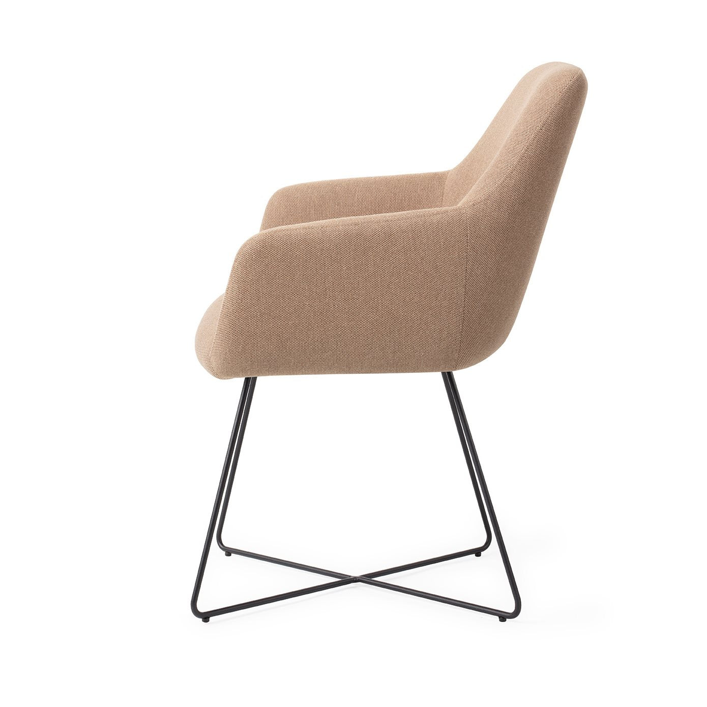 Jesper Home Hiroo Whisper Wheat Eetkamerstoel - Cross Black - KwaliteitWonen.nl