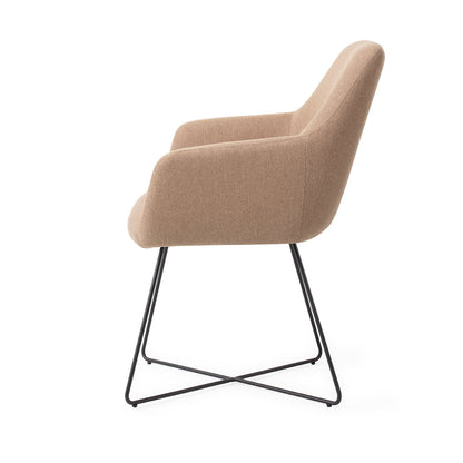 Jesper Home Hiroo Whisper Wheat Eetkamerstoel - Cross Black - KwaliteitWonen.nl