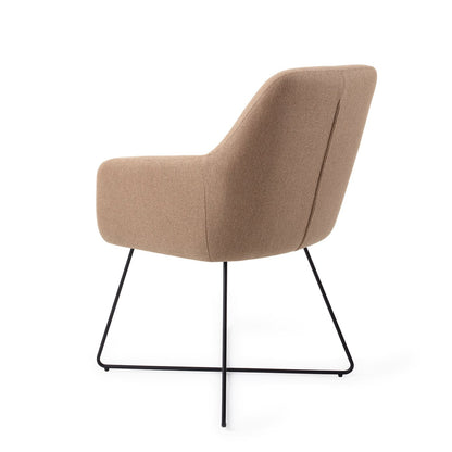Jesper Home Hiroo Whisper Wheat Eetkamerstoel - Cross Black - KwaliteitWonen.nl