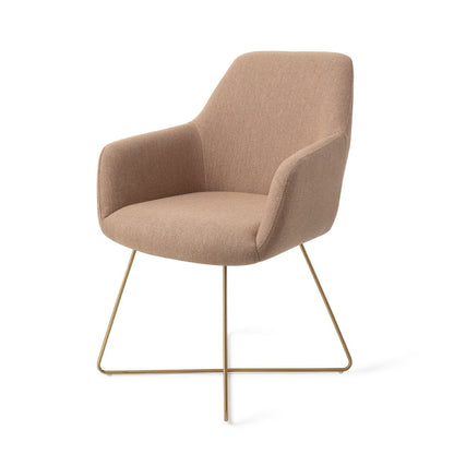 Jesper Home Hiroo Whisper Wheat Eetkamerstoel - Cross Gold - KwaliteitWonen.nl