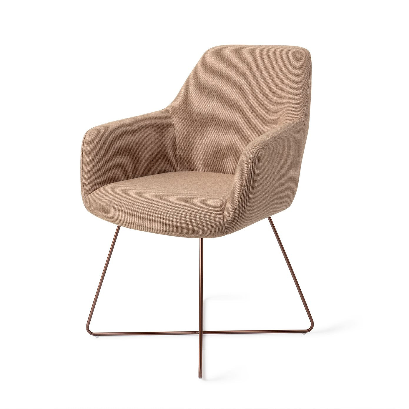 Jesper Home Hiroo Whisper Wheat Eetkamerstoel - Cross Rose - KwaliteitWonen.nl
