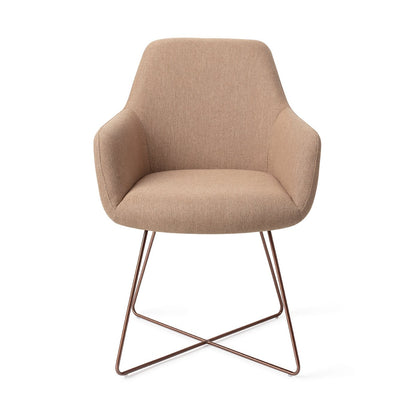 Jesper Home Hiroo Whisper Wheat Eetkamerstoel - Cross Rose - KwaliteitWonen.nl