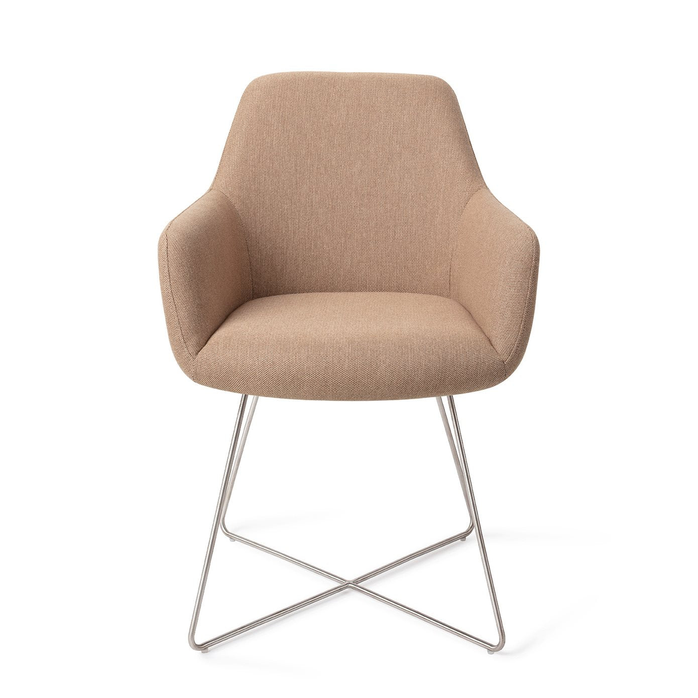Jesper Home Hiroo Whisper Wheat Eetkamerstoel - Cross Steel - KwaliteitWonen.nl