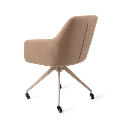 Jesper Home Hiroo Whisper Wheat Eetkamerstoel - Glide Beige - KwaliteitWonen.nl