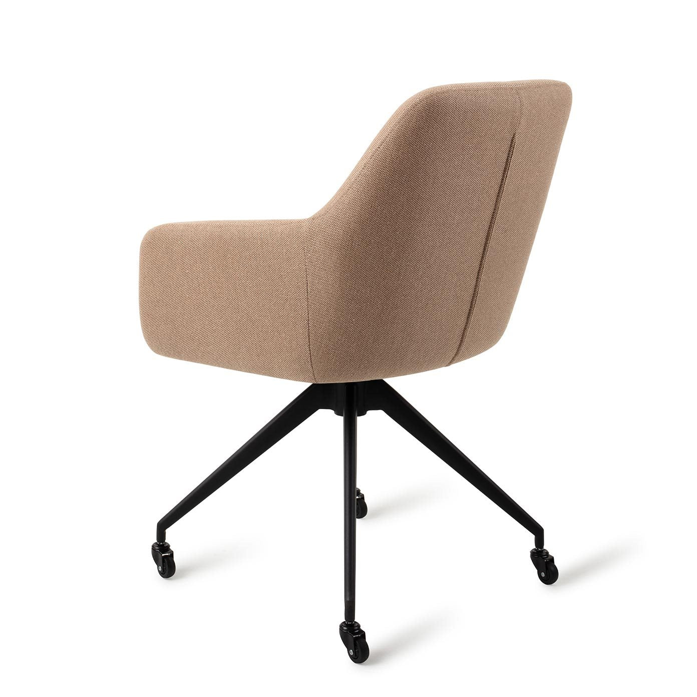 Jesper Home Hiroo Whisper Wheat Eetkamerstoel - Glide Black - KwaliteitWonen.nl