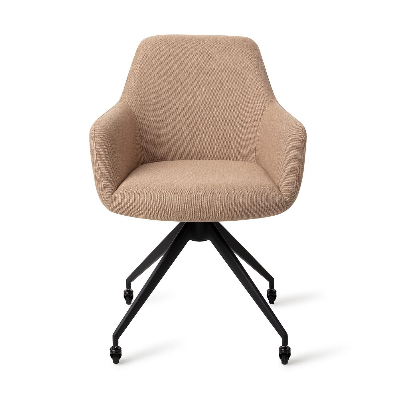 Jesper Home Hiroo Whisper Wheat Eetkamerstoel - Glide Black - KwaliteitWonen.nl