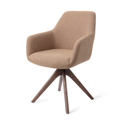 Jesper Home Hiroo Whisper Wheat Eetkamerstoel - Revolve Oak Walnut-Kwaliteitwonen.nl