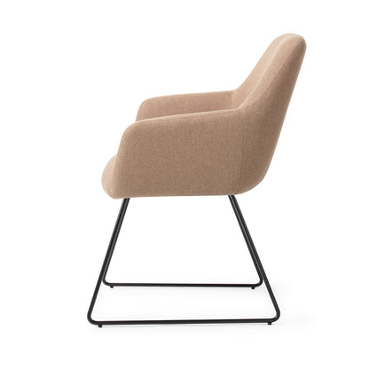 Jesper Home Hiroo Whisper Wheat Eetkamerstoel - Slide Black - KwaliteitWonen.nl
