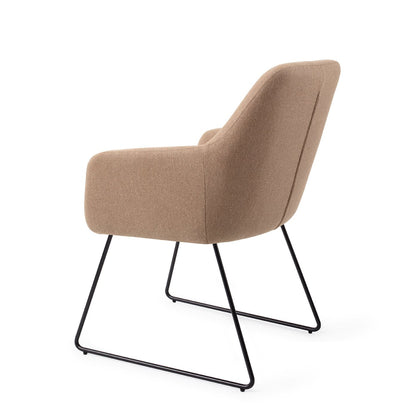 Jesper Home Hiroo Whisper Wheat Eetkamerstoel - Slide Black - KwaliteitWonen.nl