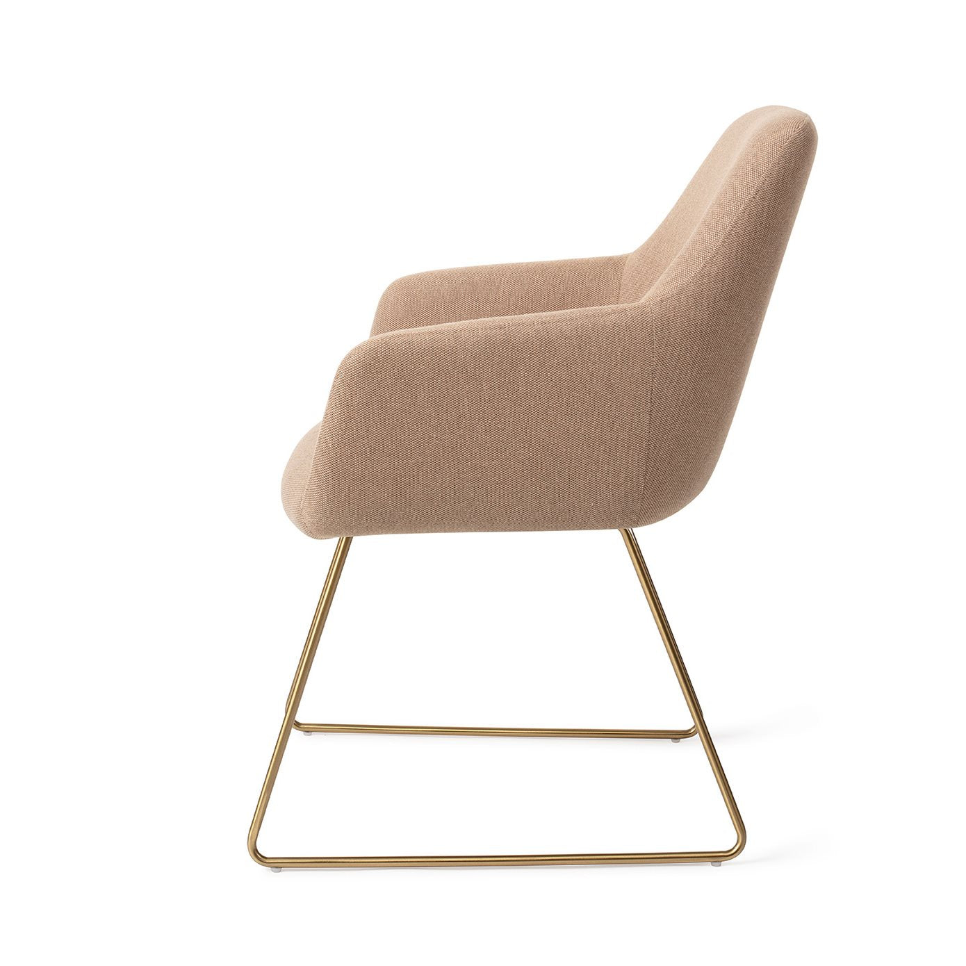 Jesper Home Hiroo Whisper Wheat Eetkamerstoel - Slide Gold - KwaliteitWonen.nl