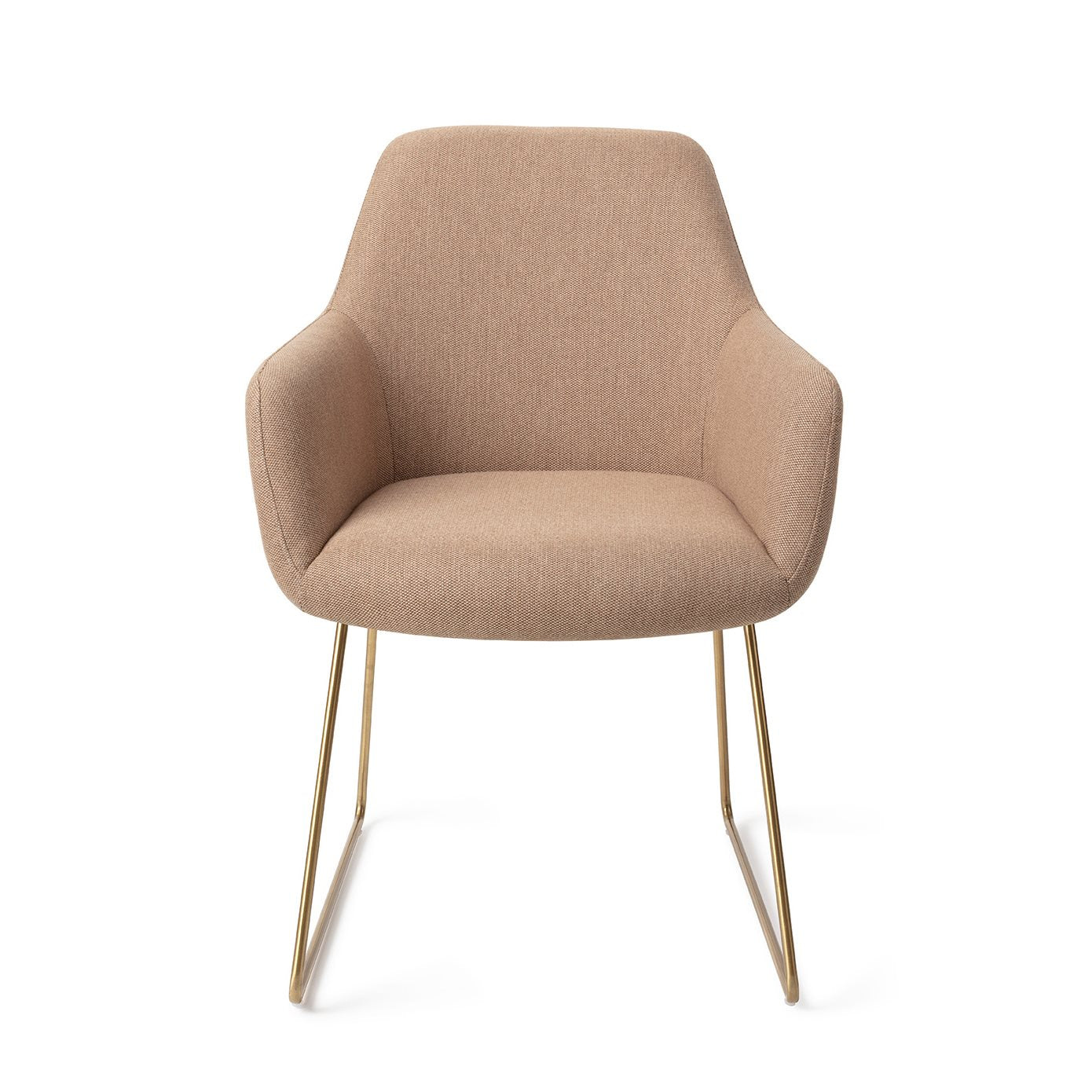 Jesper Home Hiroo Whisper Wheat Eetkamerstoel - Slide Gold - KwaliteitWonen.nl