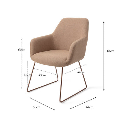Jesper Home Hiroo Whisper Wheat Eetkamerstoel - Slide Rose - KwaliteitWonen.nl