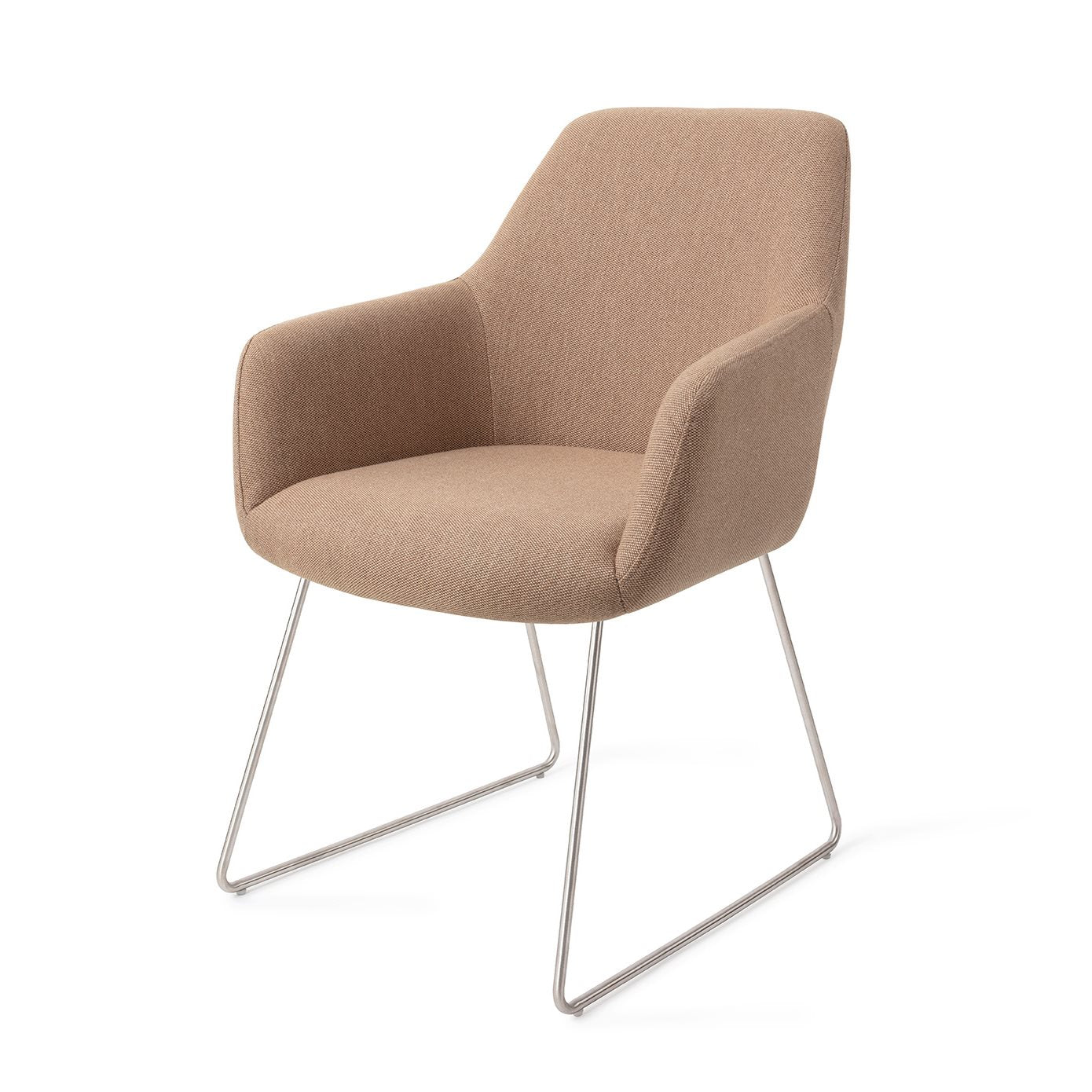 Jesper Home Hiroo Whisper Wheat Eetkamerstoel - Slide Steel - KwaliteitWonen.nl