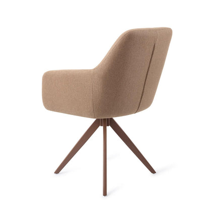 Jesper Home Hiroo Whisper Wheat Eetkamerstoel - Turn Brown - KwaliteitWonen.nl