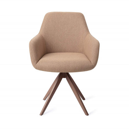 Jesper Home Hiroo Whisper Wheat Eetkamerstoel - Turn Brown - KwaliteitWonen.nl