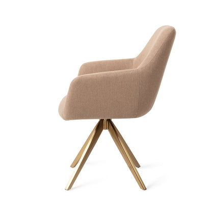Jesper Home Hiroo Whisper Wheat Eetkamerstoel - Turn Gold - KwaliteitWonen.nl