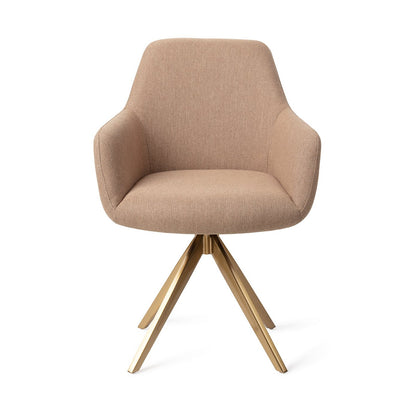 Jesper Home Hiroo Whisper Wheat Eetkamerstoel - Turn Gold - KwaliteitWonen.nl