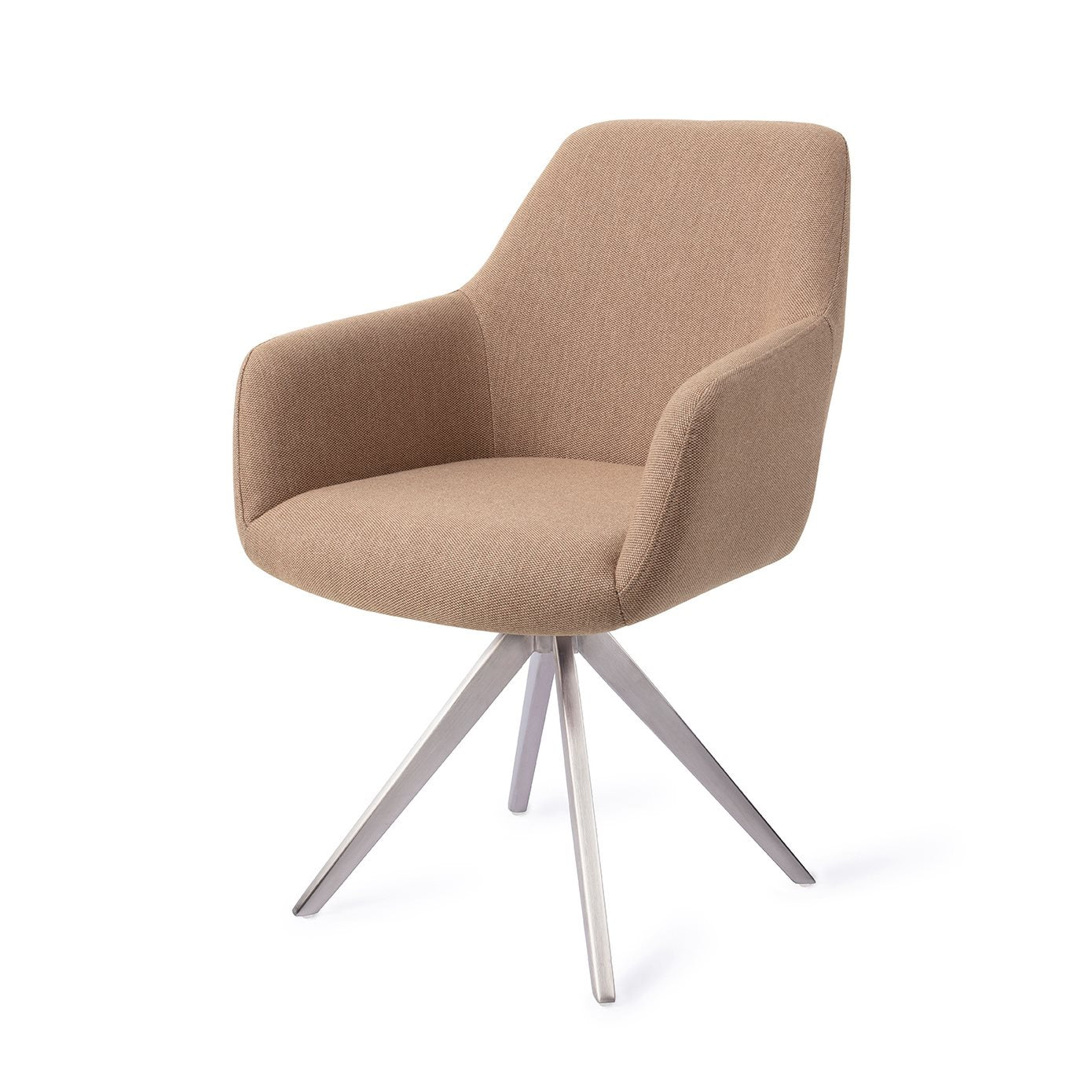 Jesper Home Hiroo Whisper Wheat Eetkamerstoel - Turn Steel - KwaliteitWonen.nl