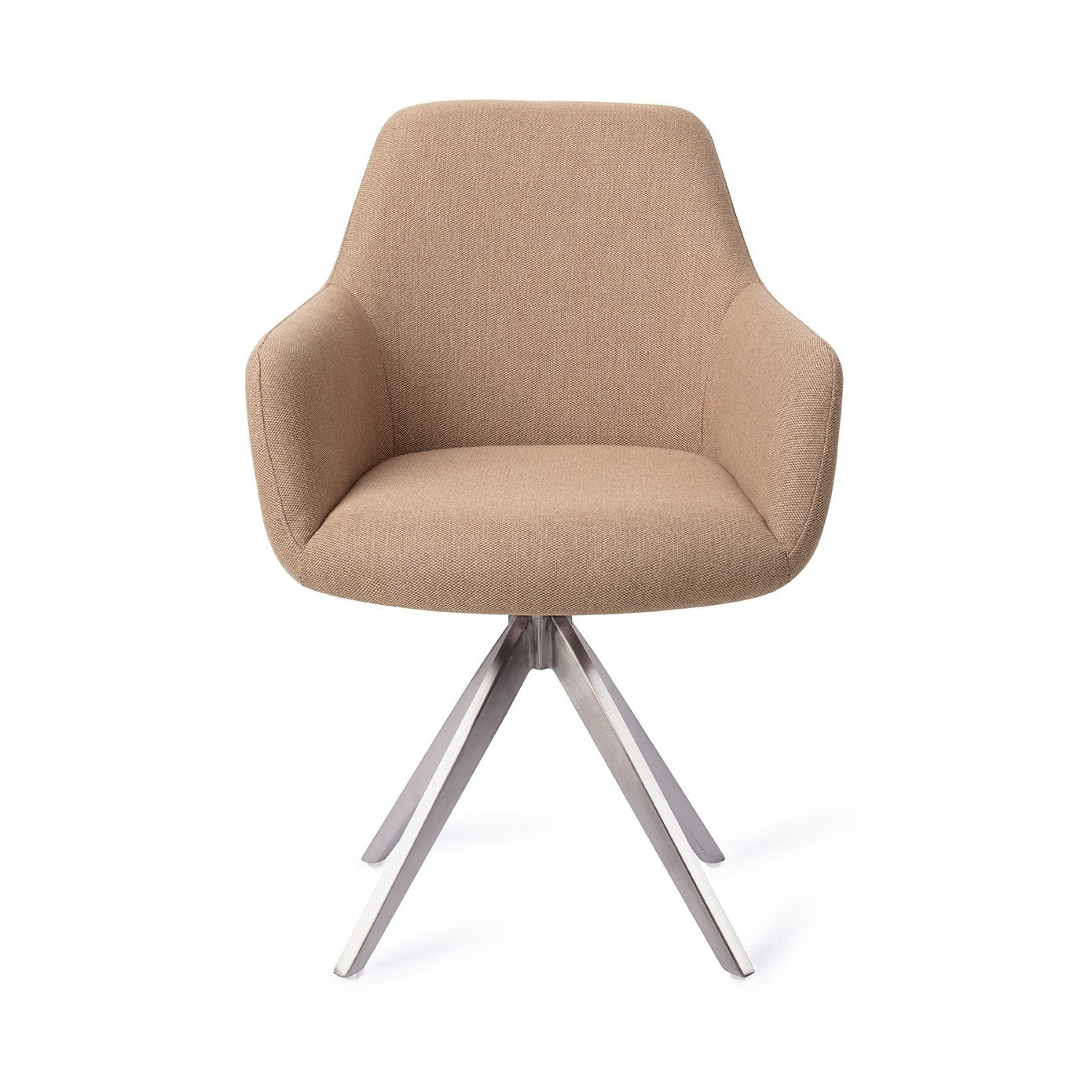 Jesper Home Hiroo Whisper Wheat Eetkamerstoel - Turn Steel - KwaliteitWonen.nl