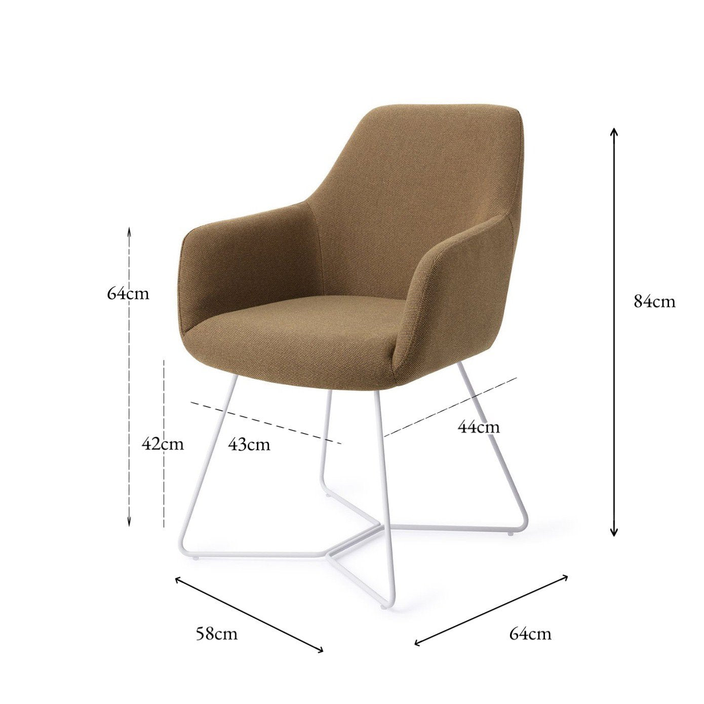 Jesper Home Hiroo Willow Eetkamerstoel - Beehive White - KwaliteitWonen.nl