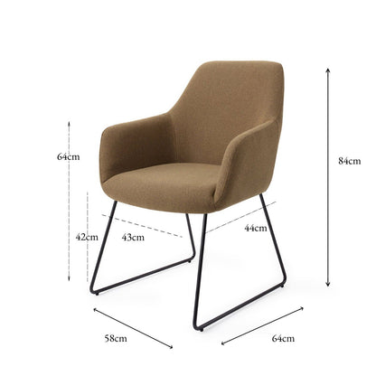 Jesper Home Hiroo Willow Eetkamerstoel - Slide Black - KwaliteitWonen.nl
