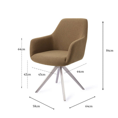 Jesper Home Hiroo Willow Eetkamerstoel - Turn Steel - KwaliteitWonen.nl