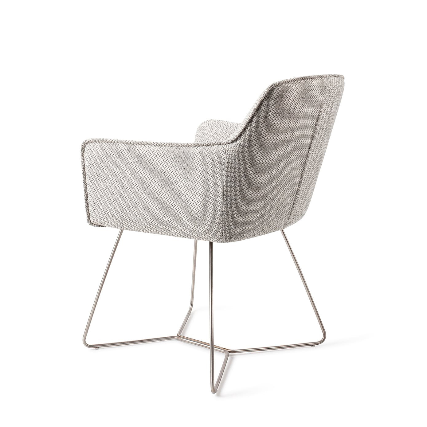 Jesper Home Hofu Checkers Charm Eetkamerstoel - Beehive Steel - KwaliteitWonen.nl